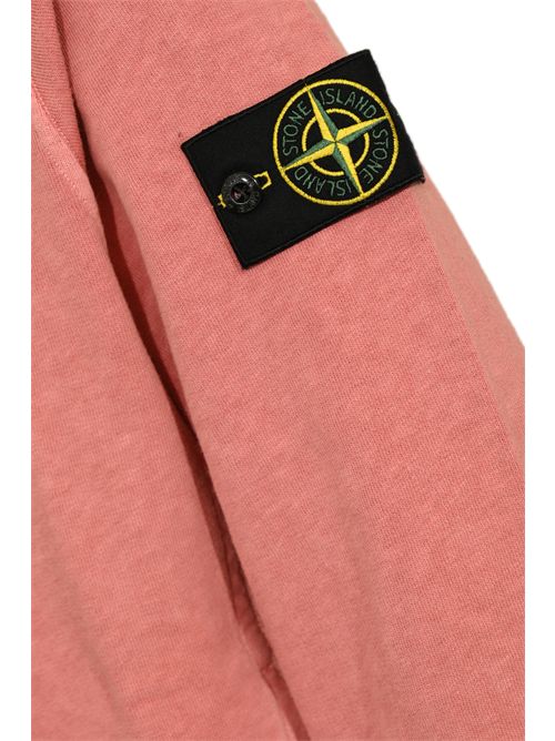 Felpa 6100032 in cotone mafile' Old Effect Oleander STONE ISLAND | 6100032S0060V018G